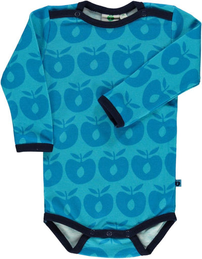 Wool-blend bodysuit with apples