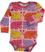 Long-sleeved bodysuit with elephants