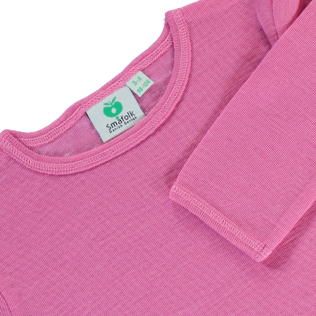 Long-sleeved merino wool blouse