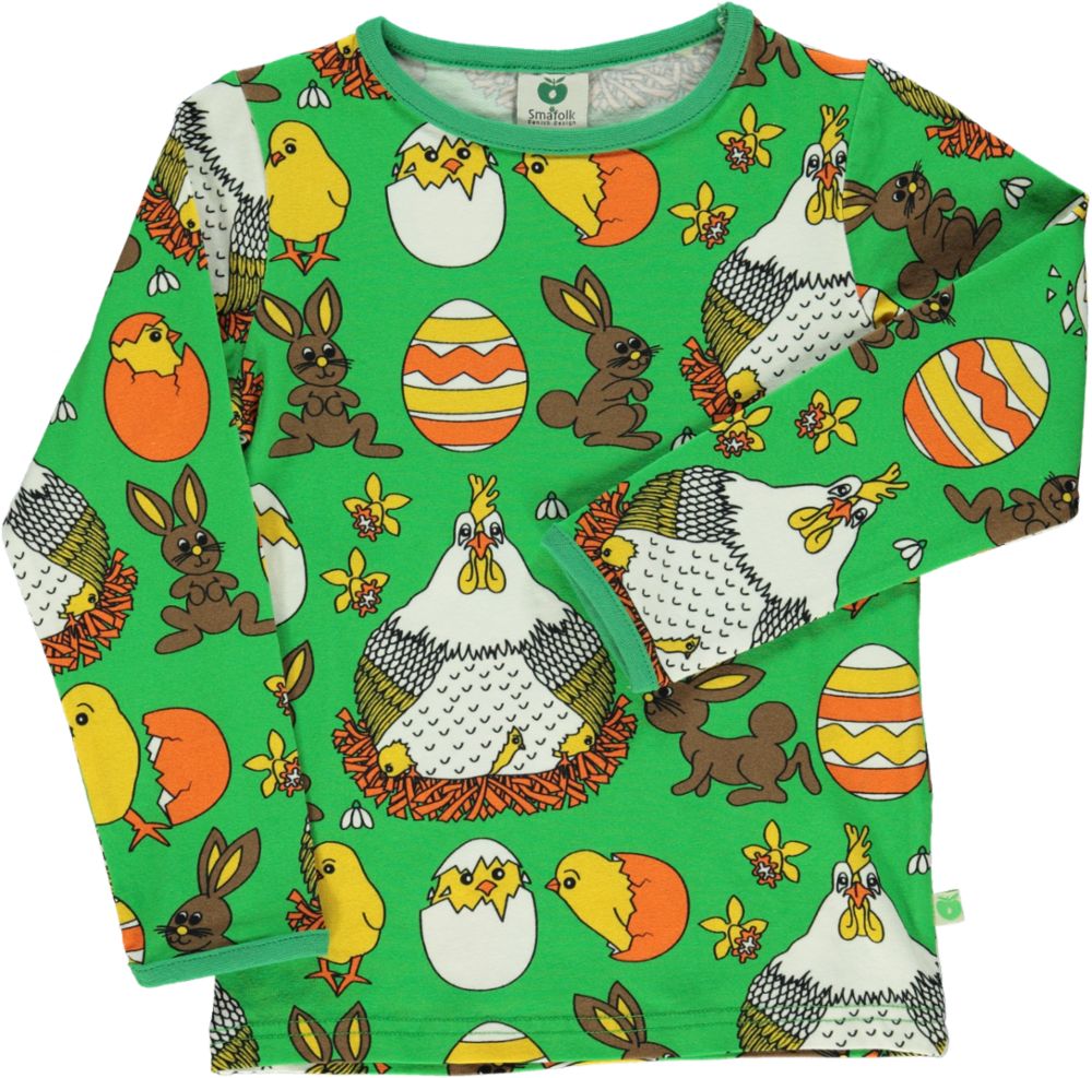 Long-sleeved blouse with a print