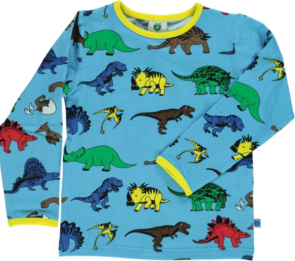 Long-sleeved T-shirt with dinosaurs