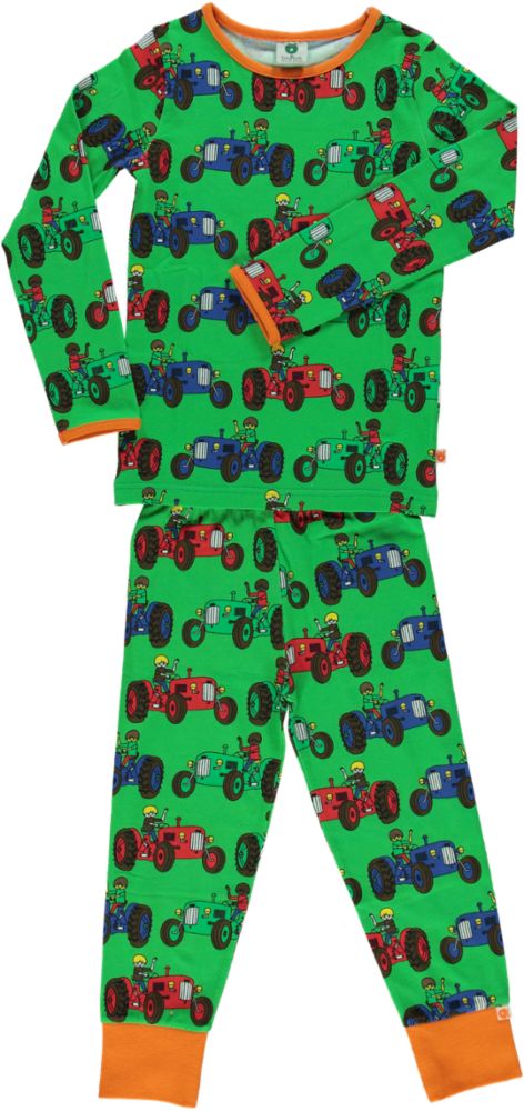 Pajamas with tractor print