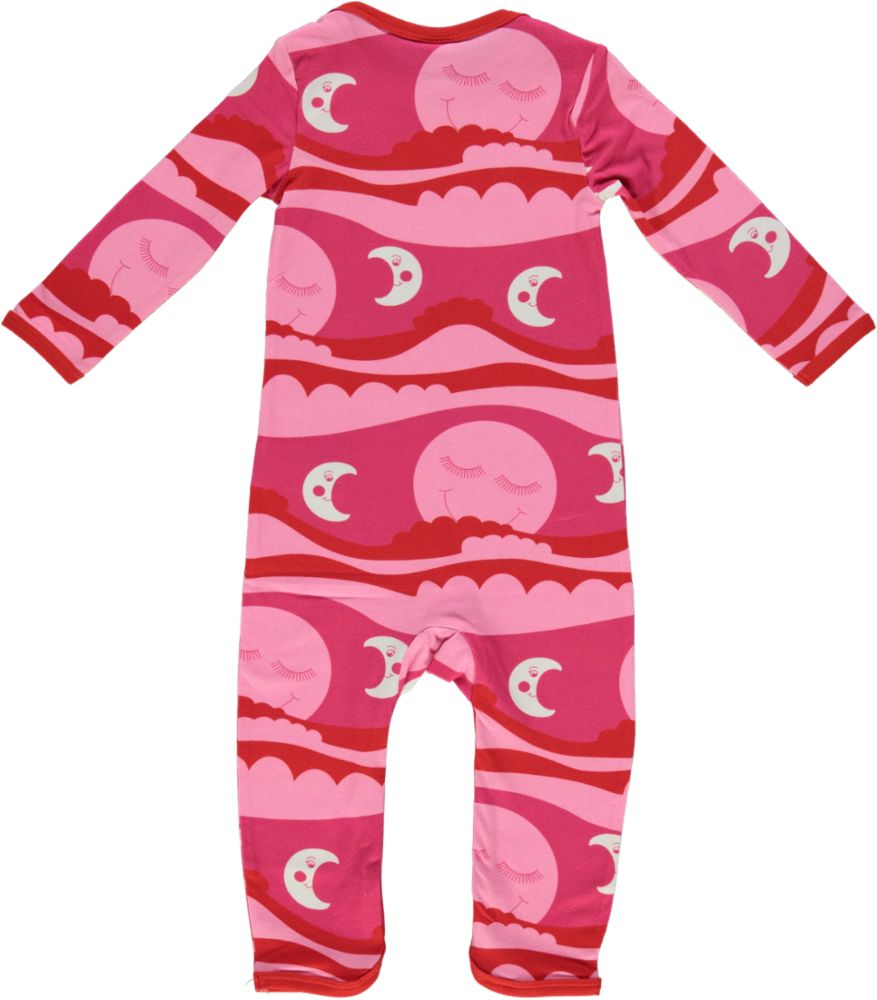 Long-sleeved all-in-one with sun and moon