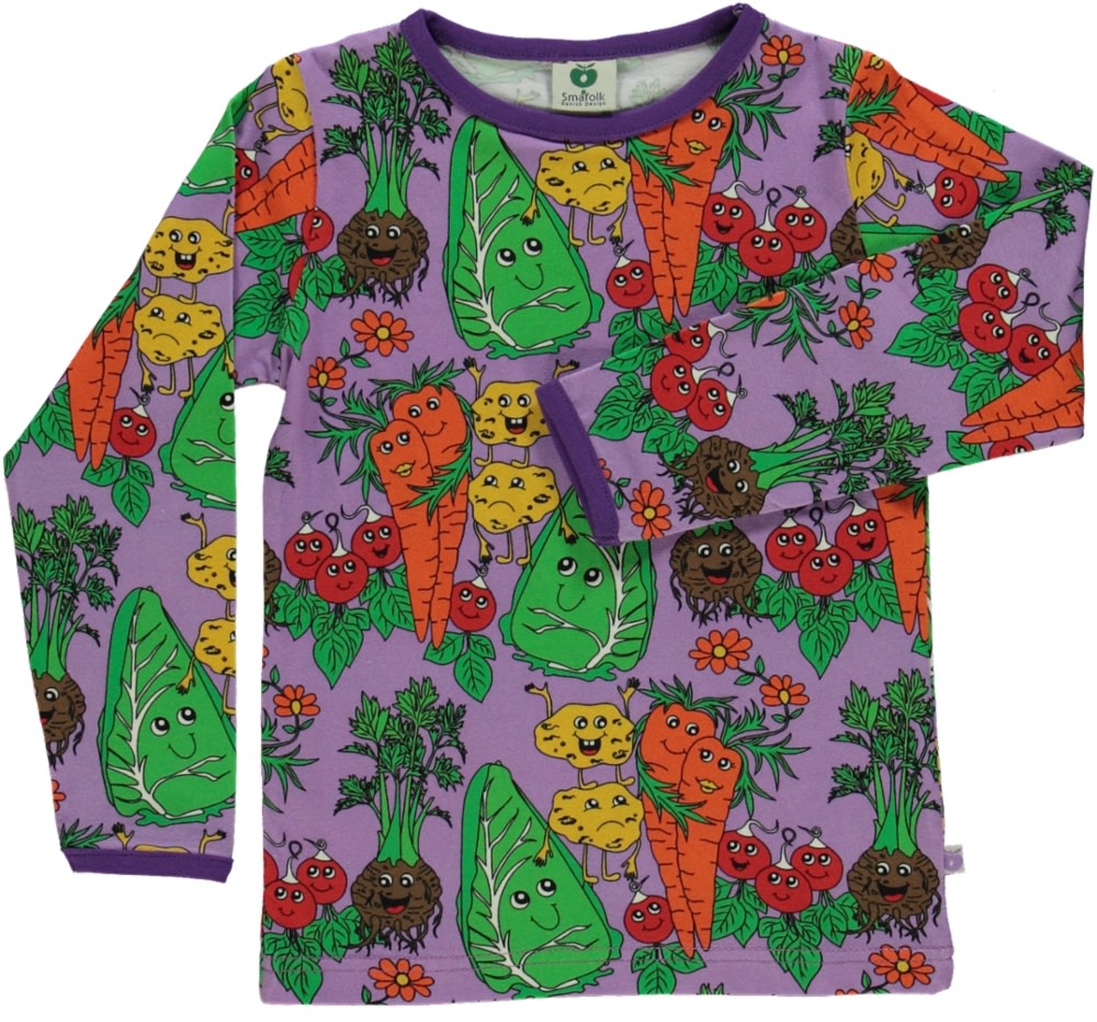 Long-sleeved vegetable top