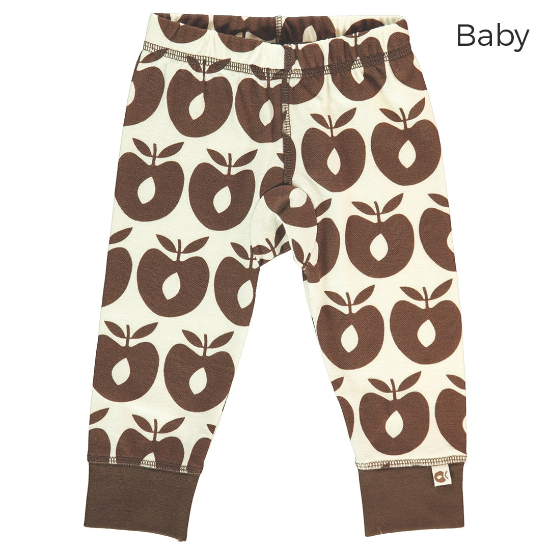 Wool blend leggings with apples