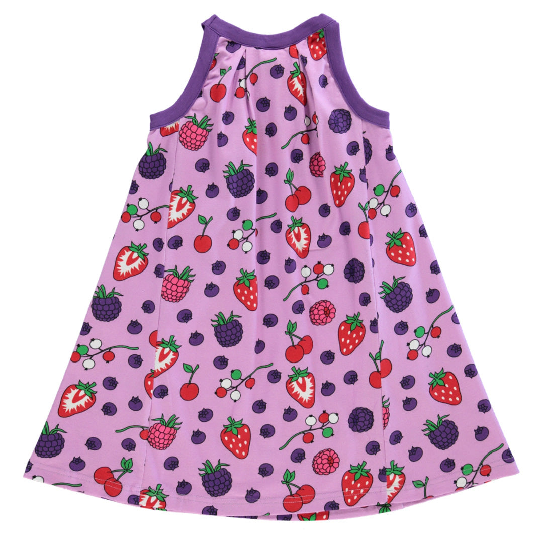 Sleeveless dress with berries