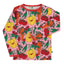 Long-sleeved blouse with vegetables