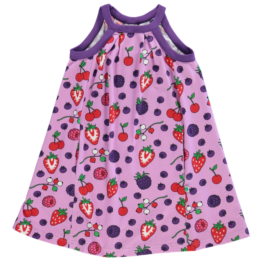 Sleeveless dress with berries