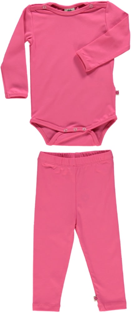 Set with long-sleeved baby bodysuit and leggings