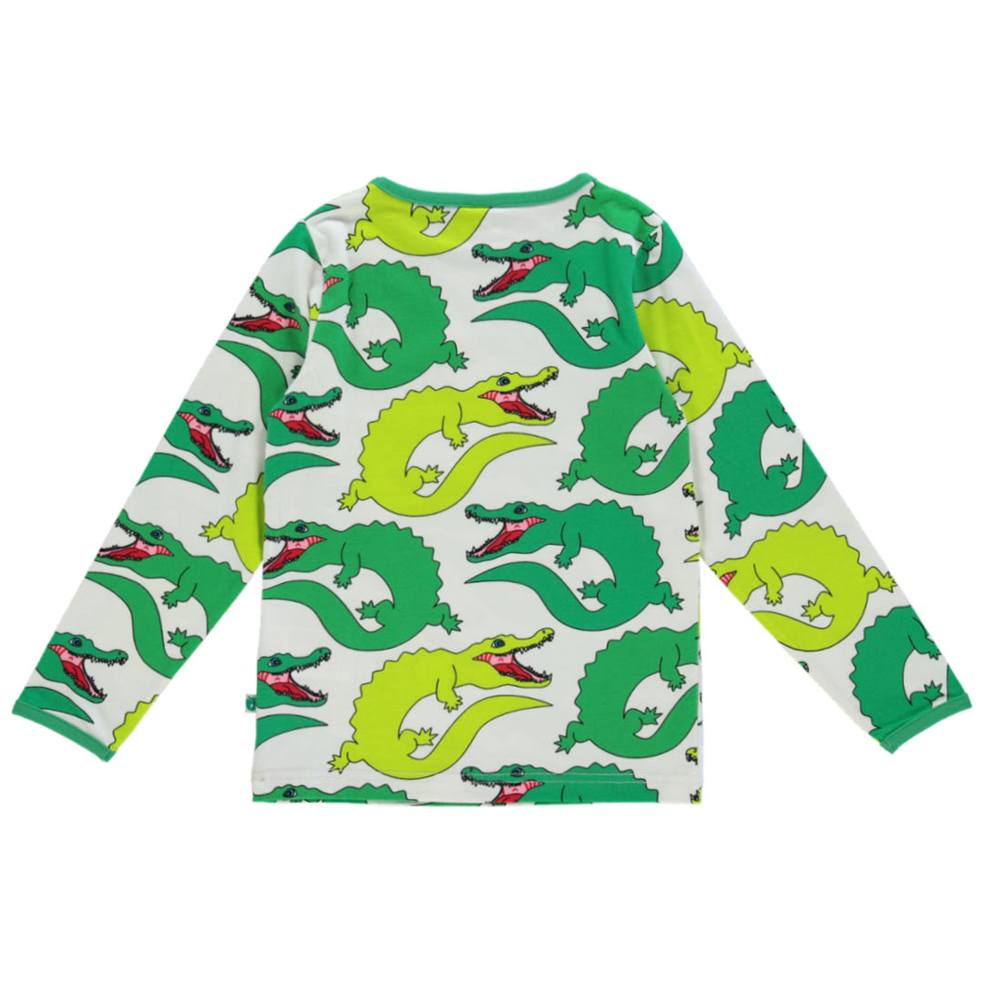 Long-sleeved shirt with crocodiles