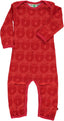 Wool jumpsuit in wool blend with apples