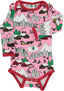 Long-sleeved bodysuit with landscape print