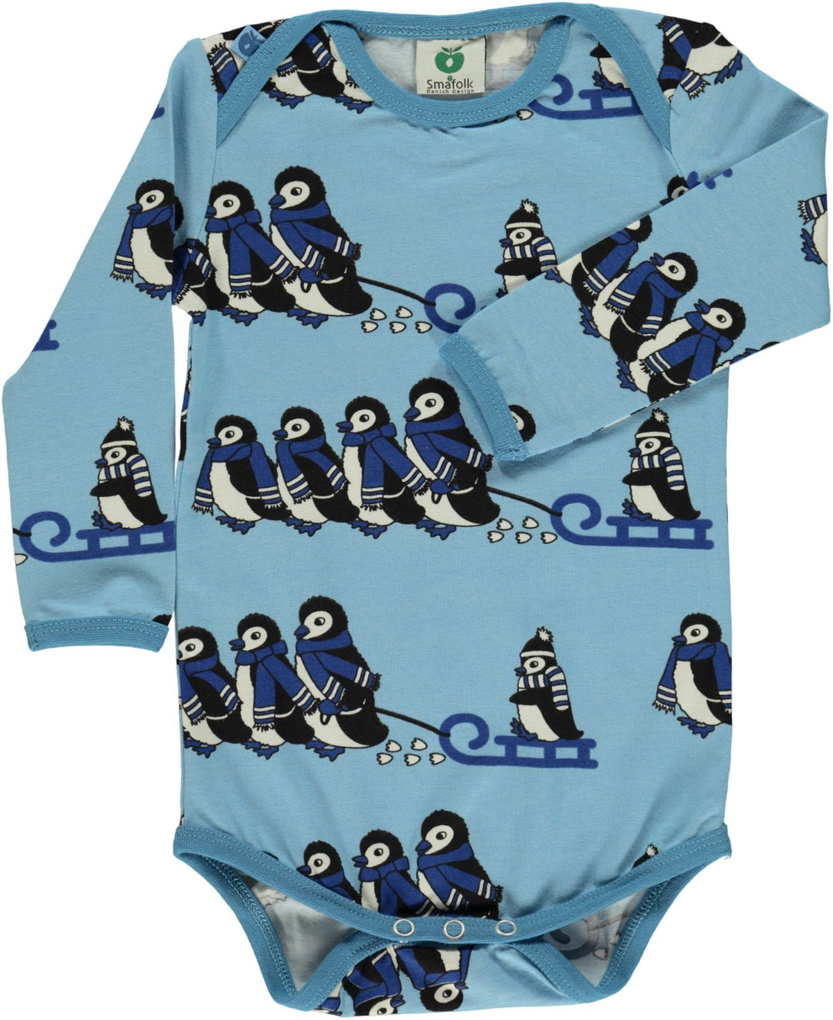 Long-sleeved bodysuit with penguins