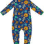 Long-sleeved all-in-one with space and planets
