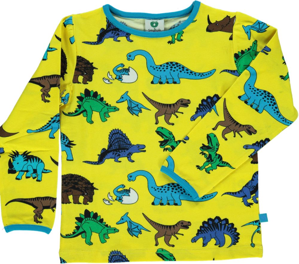 Long-sleeved T-shirt with dinosaurs