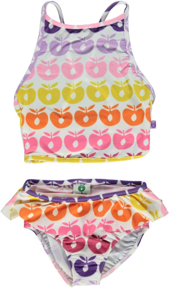 Children's bikini with retro apples