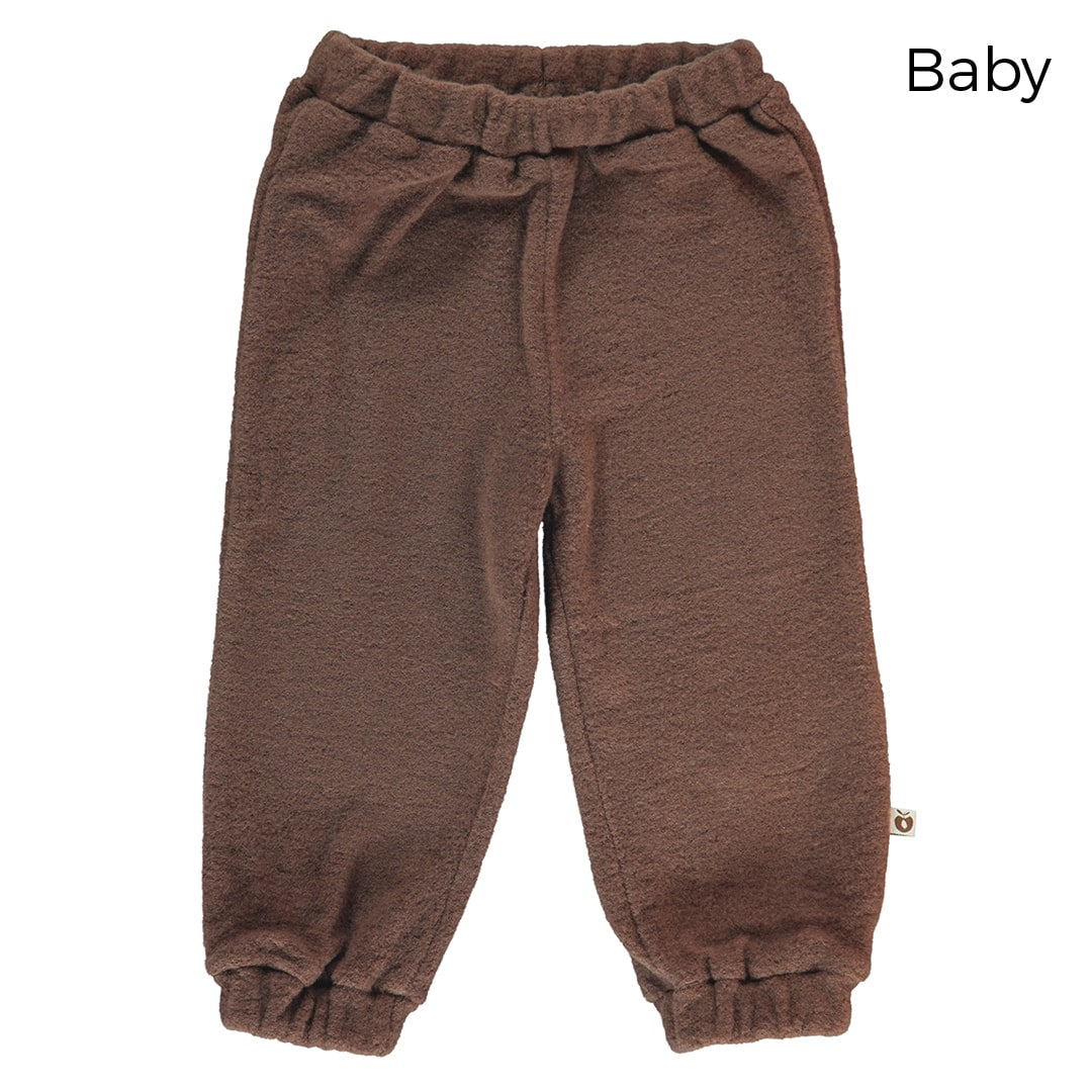Trousers in thick wool fleece