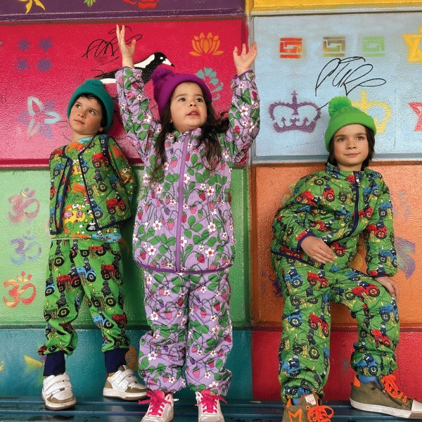 Thermal pants for girls with strawberries