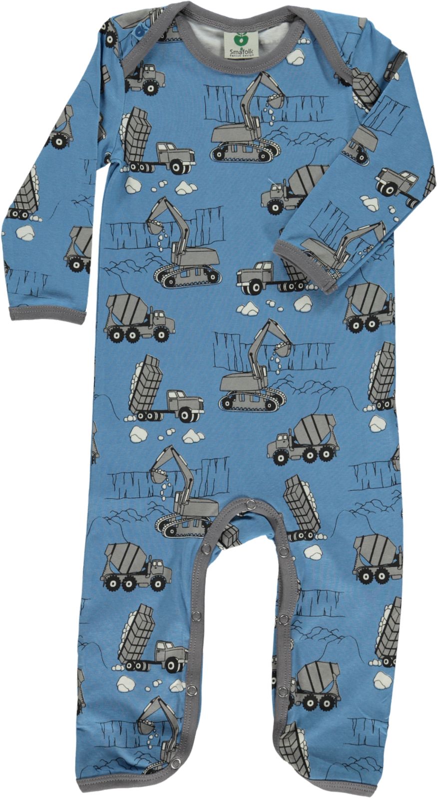 Long-sleeved jumpsuit with machines