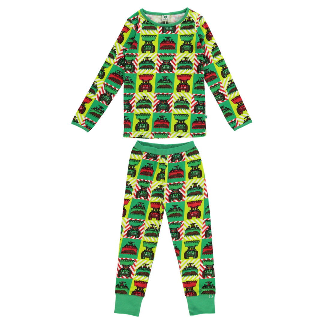 Pajamas with excavator