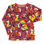 Long-sleeved blouse with foxes
