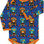 Long-sleeved bodysuit with owls