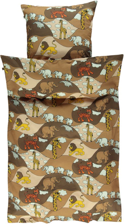 Adult bedding 140x200cm with Zoo animals