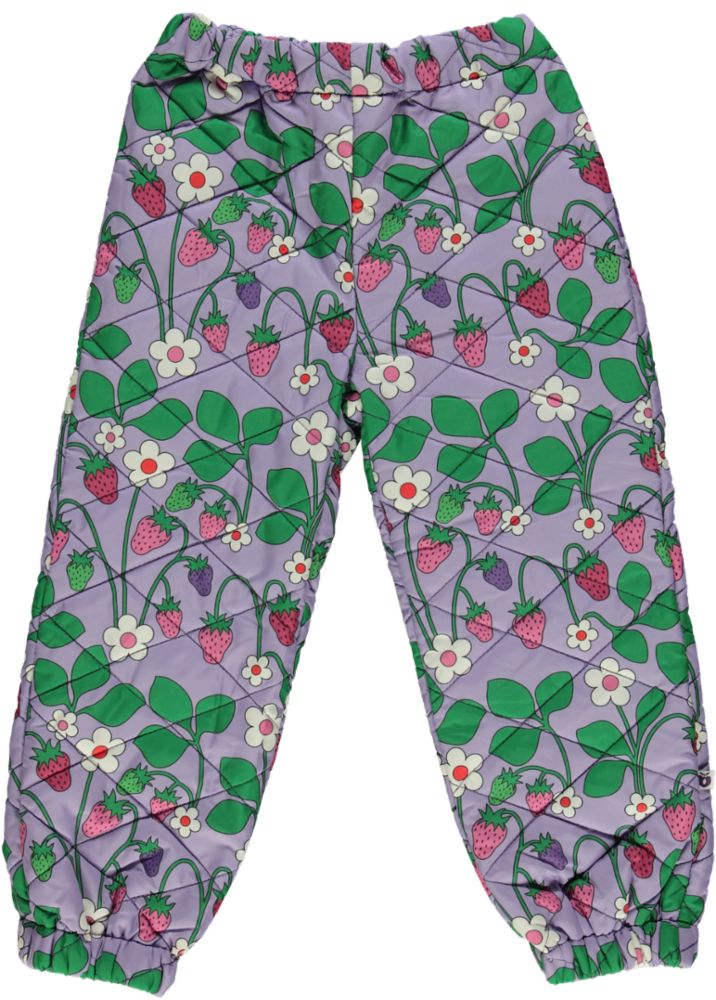Thermal pants for girls with strawberries