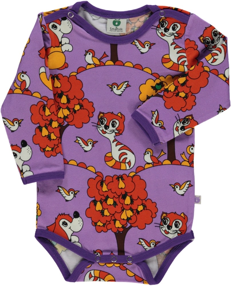 Long-sleeved woodland landscape bodysuit