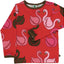 Long-sleeved blouse with swans